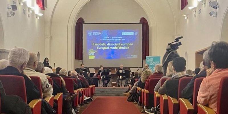 Romano Prodi e Danilo Turk a Caffe corretto scienza