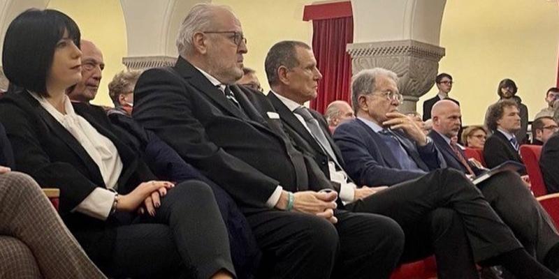 Romano Prodi e Danilo Turk a Caffe corretto scienza