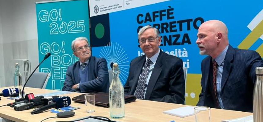 Prodi e Türk alla conferenza stampa pre evento