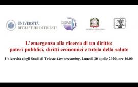 Embedded thumbnail for Seminario: Il diritto dell&amp;#039;emergenza alla prova del Coronavirus - 20 aprile 2020