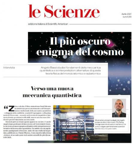 Il prof. Angelo Bassi intervistato dal periodico Le Scienze-bassi le Scienze img-