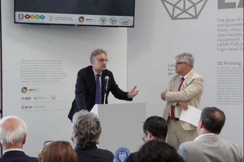 Inaugurato LAMA del Friuli Venezia Giulia-Rettore Fermeglia durante l'inaugurazione di LAMA-Rettore Fermeglia durante l'inaugurazione di LAMA