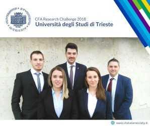 Università di Trieste in gara alla CFA Research Challenge 2018-Team CFA Trieste-