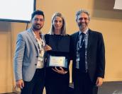 Alla Dott.ssa Stella Bernardi il premio Marco Attard 2019-Premio Attard 2019-Da sinistra a destra: dott. Andrea Attard, dott.ssa Stella Bernardi, prof. Cosimo Durante