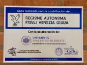 Inaugurazione di due case sociali a Carapeguá (Paraguay)-targa dell'ateneo-